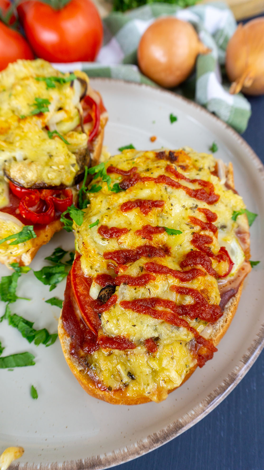 Zapiekanki mit Gemüse vegan