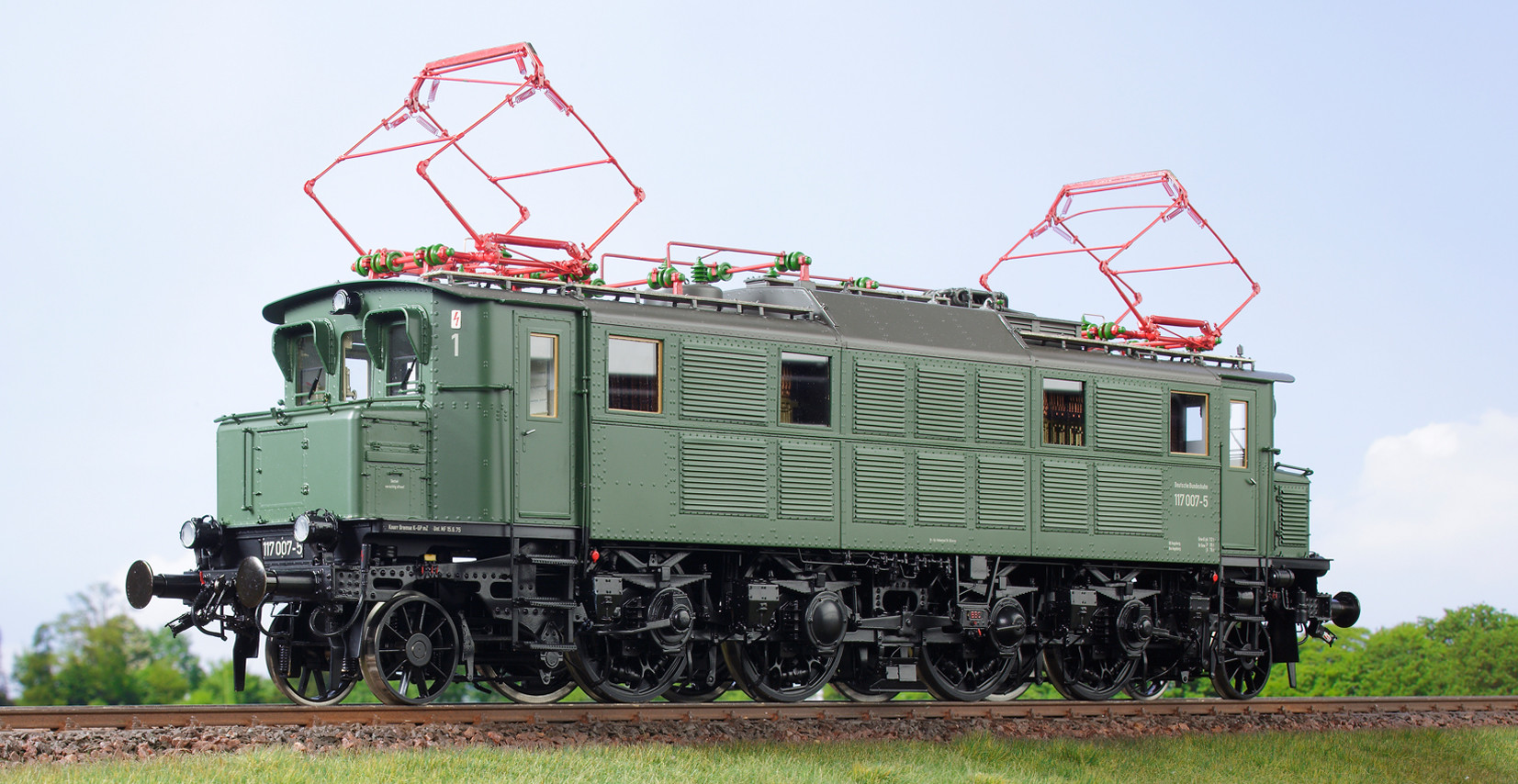 Spur 1 Lokomotive Baureihe 117 007-5 Epoche IV chromoxydgrün
