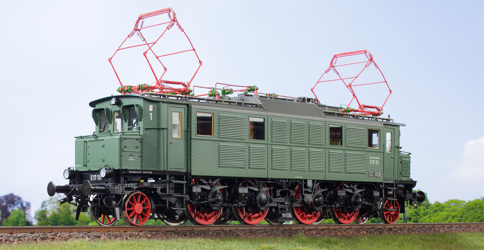 Spur 1 Lokomotive Baureihe E 17 111 Epoche IIIb chromoxydgrün