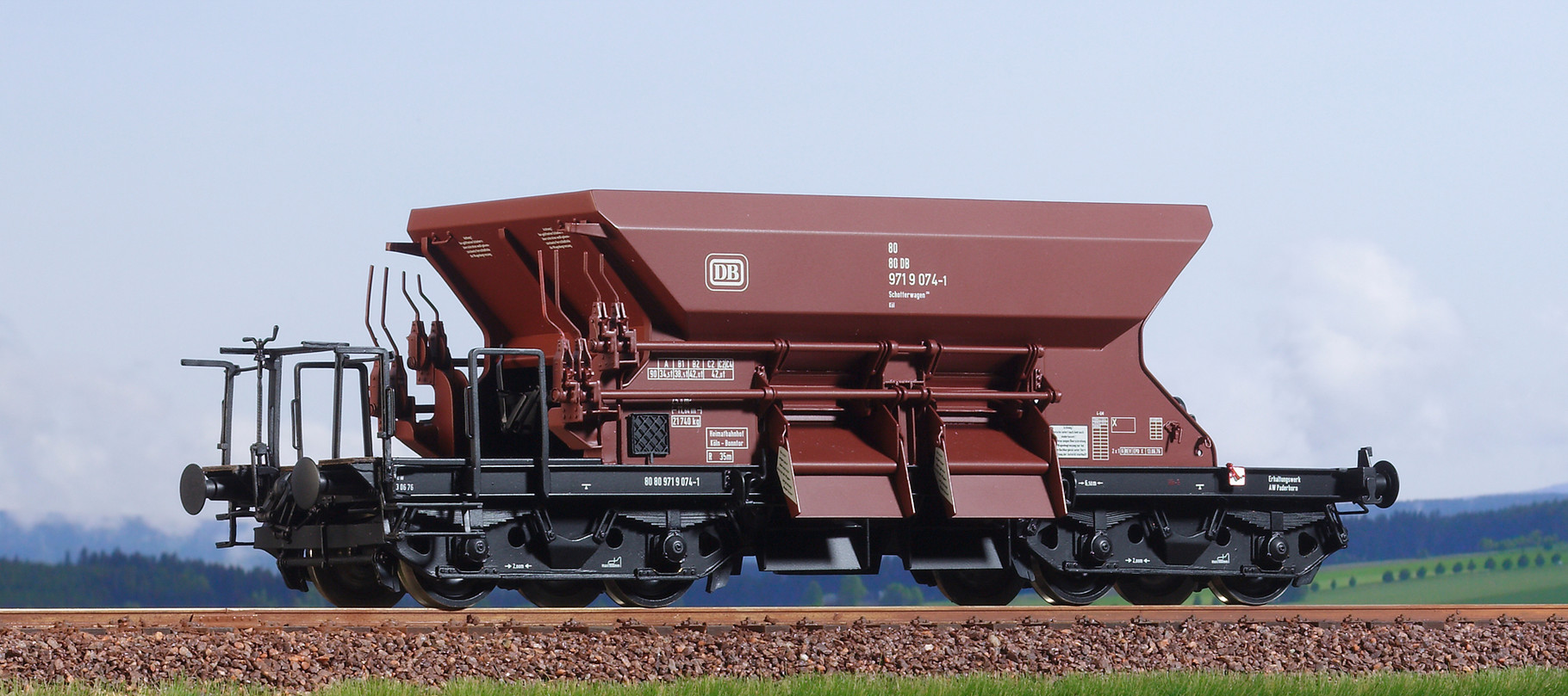 Spur 0, DB Dienstschotterwagen,  971 9 074-1, Epoche IV