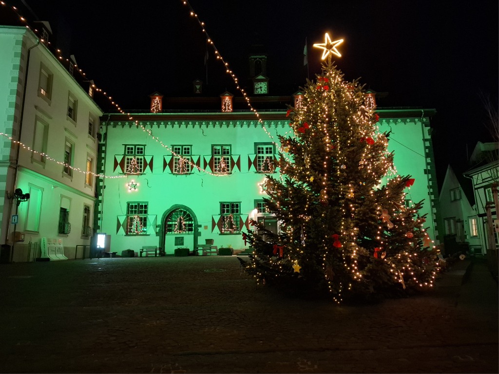 Beleuchtung Marktplatz Linz am Rhein Altstadt 2025