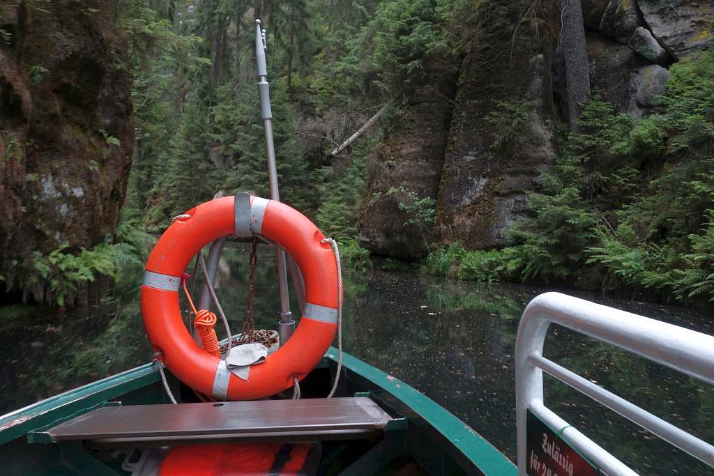 Die historische obere Schleuse in der Kirnitzschklamm, ein technisches Denkmal