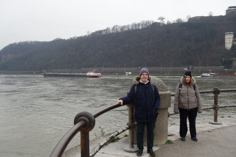 Am Deutschen Eck in Koblenz 