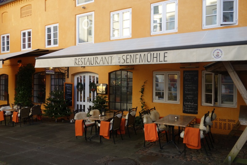 Restaurant ''Alte Senfmühle''. Holmhof 45 in Flensburg.