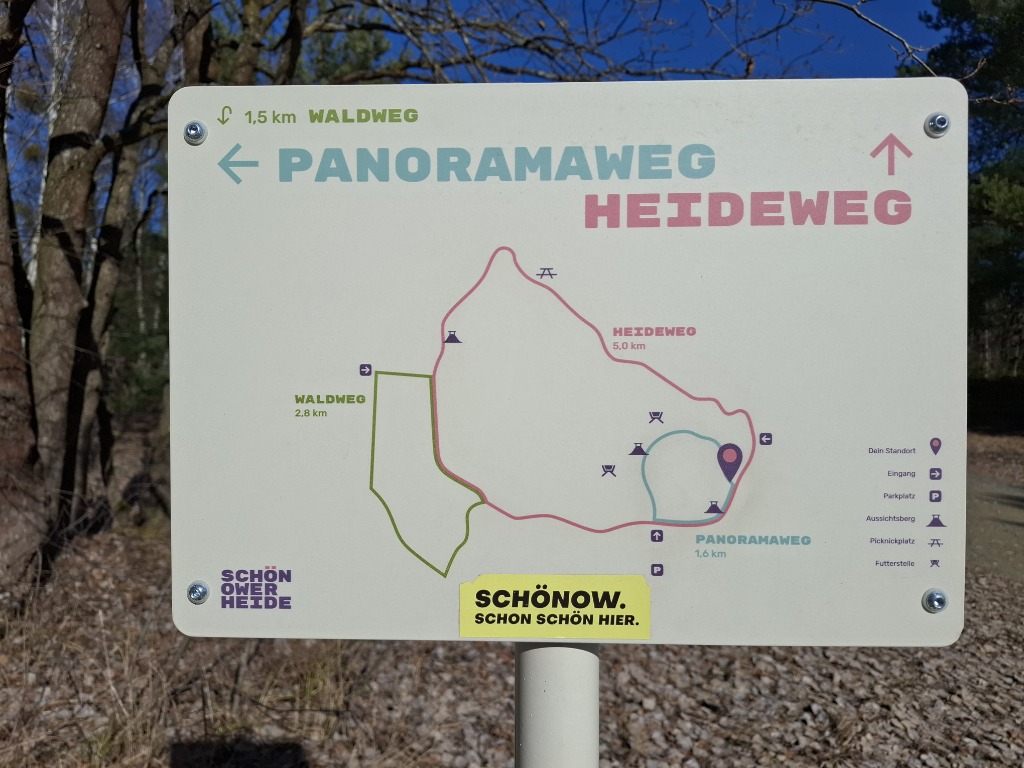 Schild Panoramaweg Heideweg
