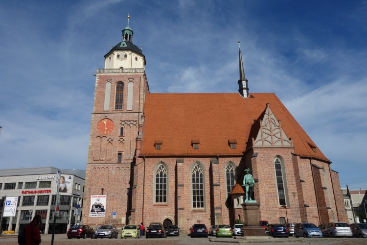 Marienkirche in Dessau. Leider standen wir vor verschlossenen Türen.