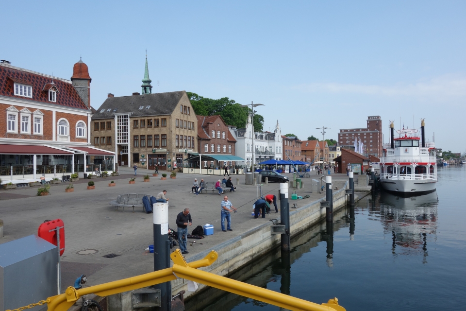 Ein Blick von Bord auf den Nordhafen