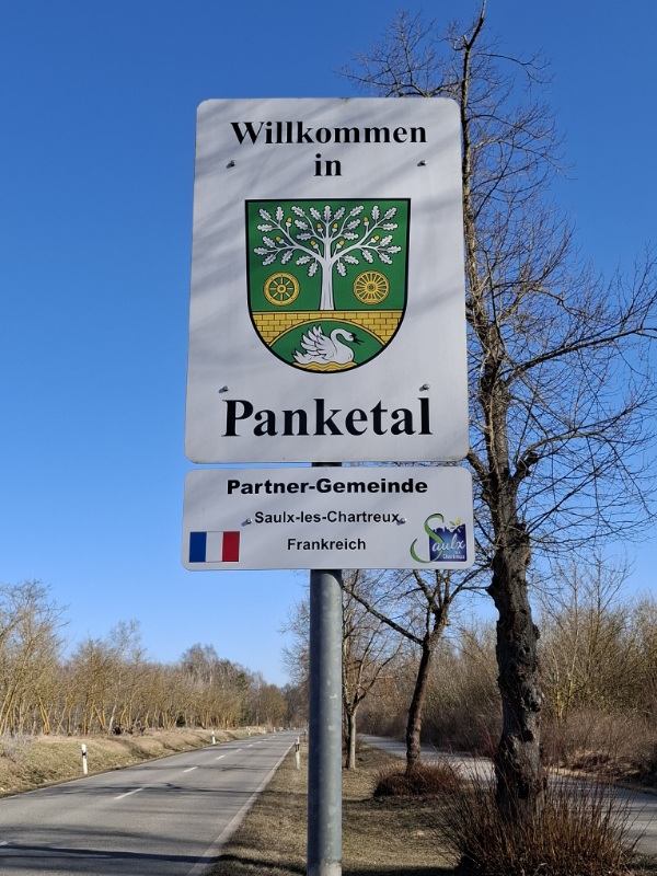 Schild Willkommen in Panketal
