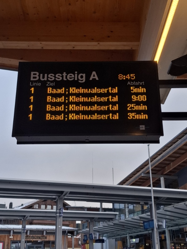 Busteig A Abfahrtzeit Kleinwalsertal