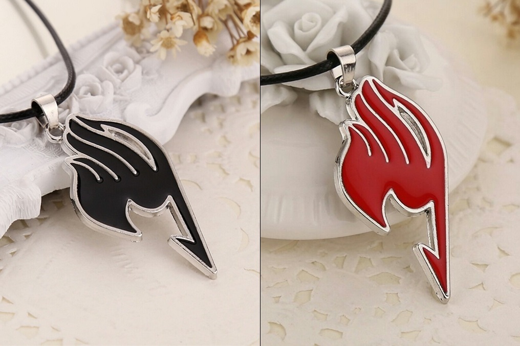 Collana Cordino In Pelle Con Pendente Fairy Tail Gilda - Design Ispirato All'Anime, 45cm