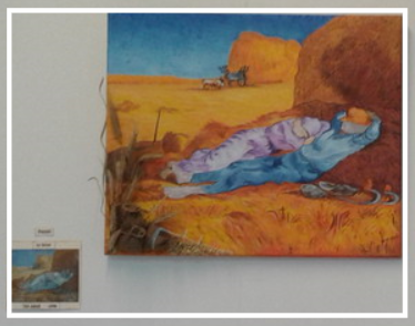 "La sieste"  -  peinture acrylique  -     46 x 55                                                               prix :  200 €