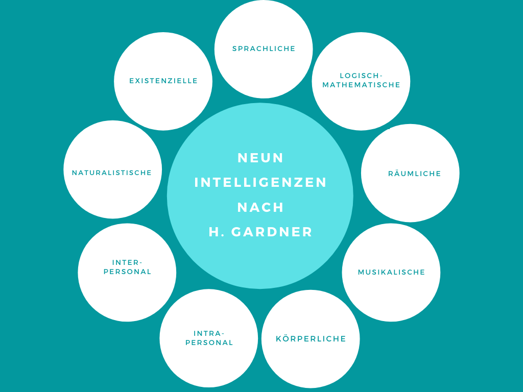 Als Grundlage für unsere Arbeit mit Kindern und Jugendlichen sehen wir das Multiple Intelligenz Modell von H. Gardner an.