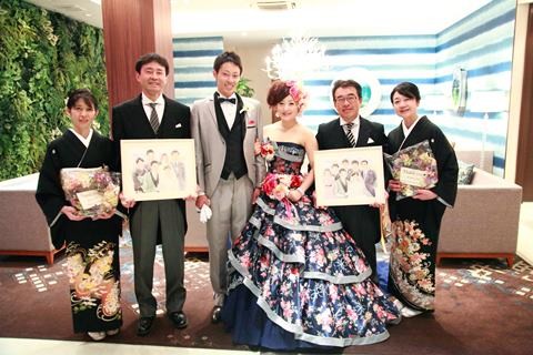 アニメ風似顔絵ウェルカムボードを優しい手書き水彩画で制作 似顔絵のフレンチガーデン アニメ風似顔絵ウェルカムボードを優しい手書き水彩画で制作 似顔絵のフレンチガーデン