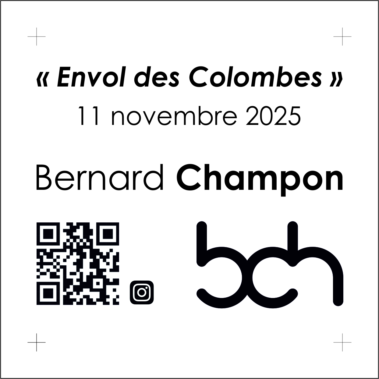 Plaquette pour les colombes