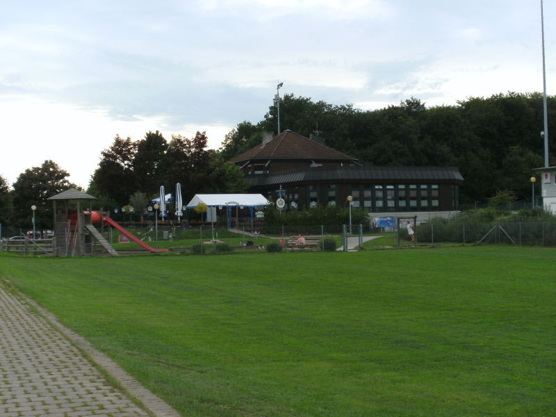 Blick auf Sportheim