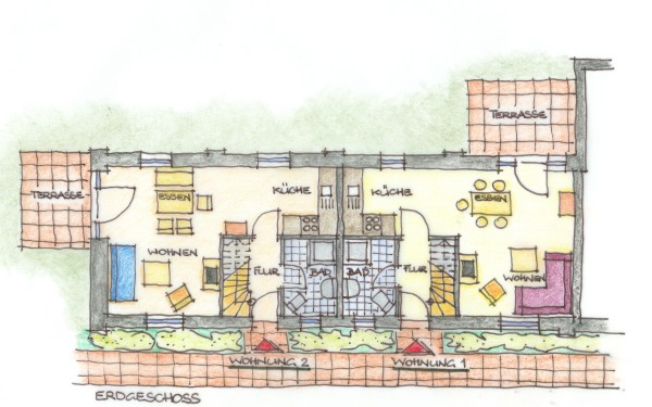 Grundriss der Ferienwohnung