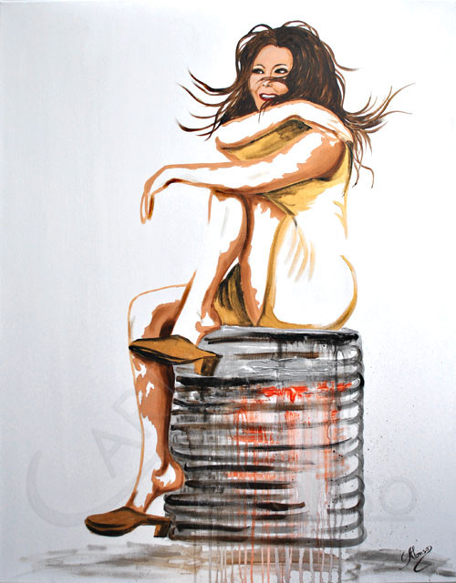 Ich sitze gut .. (2012) Acryl auf Leinwand 100 x 80 cm