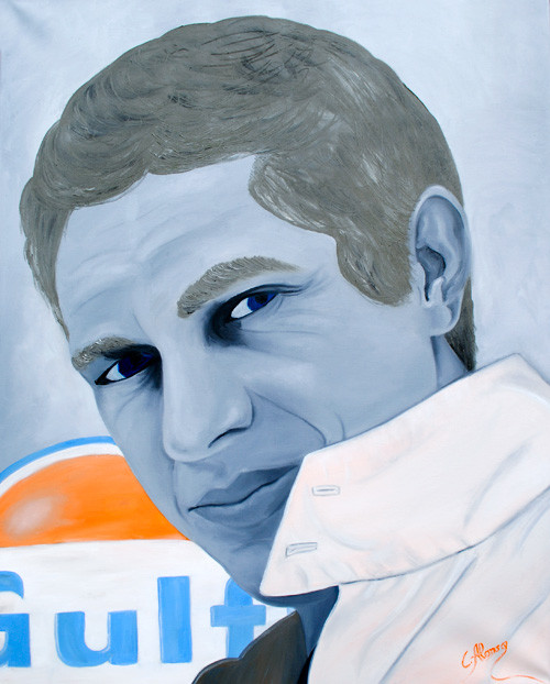 Steve McQueen (2010), 100 x 80 cm, Öl auf Leinwand