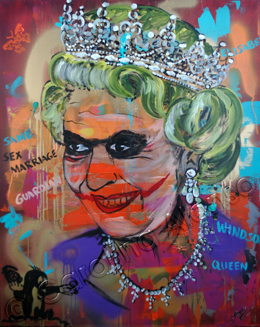 Queen (2015), 100 x 80 cm, Mixed Media on canvas