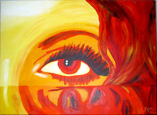 Das Auge  (2007), 60 x 80 cm,  Acryl auf Leinwand