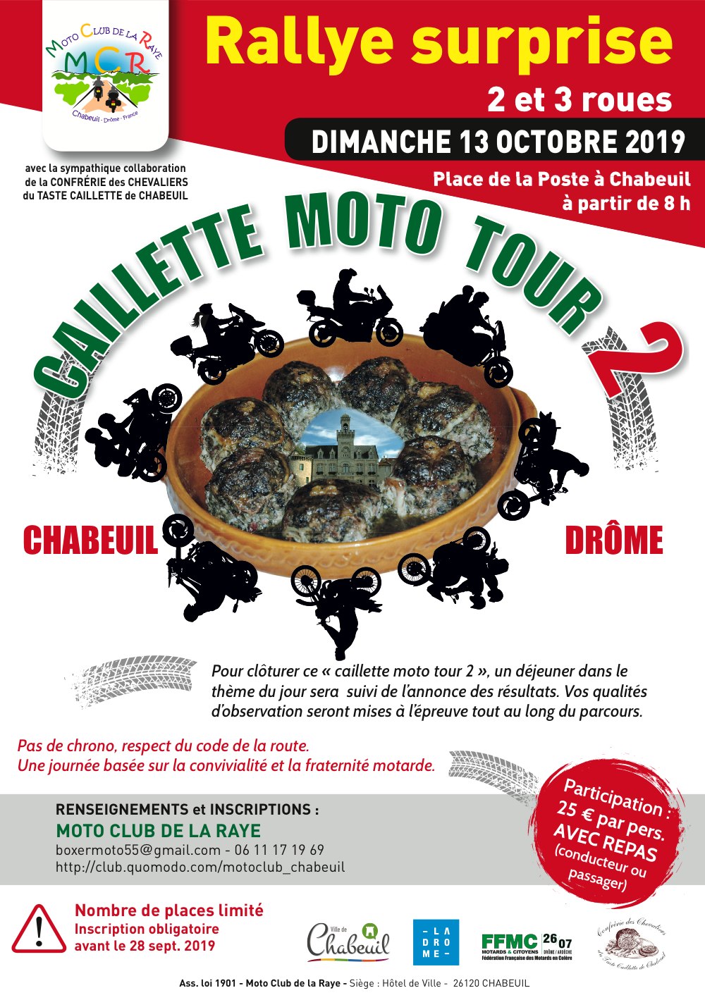 Participation au Rallye Caillette Moto Tour 2 le 13/10/2019