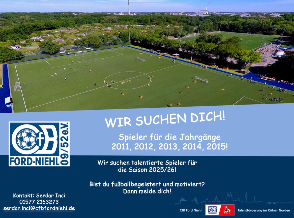 Wir suchen Spieler für verschiedene Jahrgänge