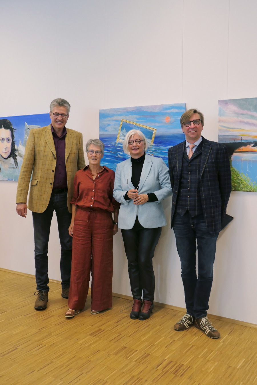 v.l. Bernd Schäfer(BM), Silke Kieslich, Simone Schmidt-Apel (Kulturreferat), Michael Sacher (MdB)