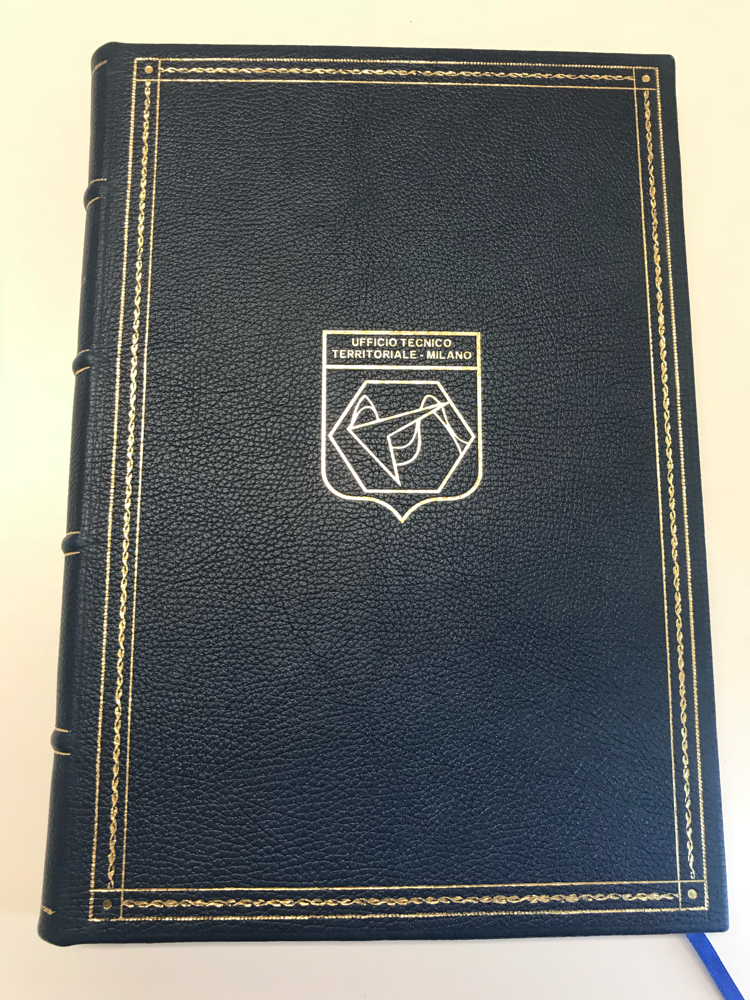 Leather guest book - Linate Milano Air Force - Conti Borbone