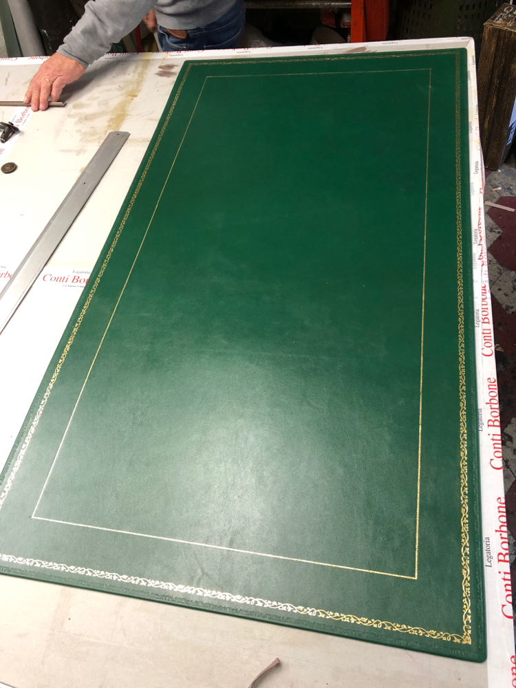 Leather Desk Pad Conti Borbone Bookbinder Milan Italy Leather Desk Pad Conti Borbone