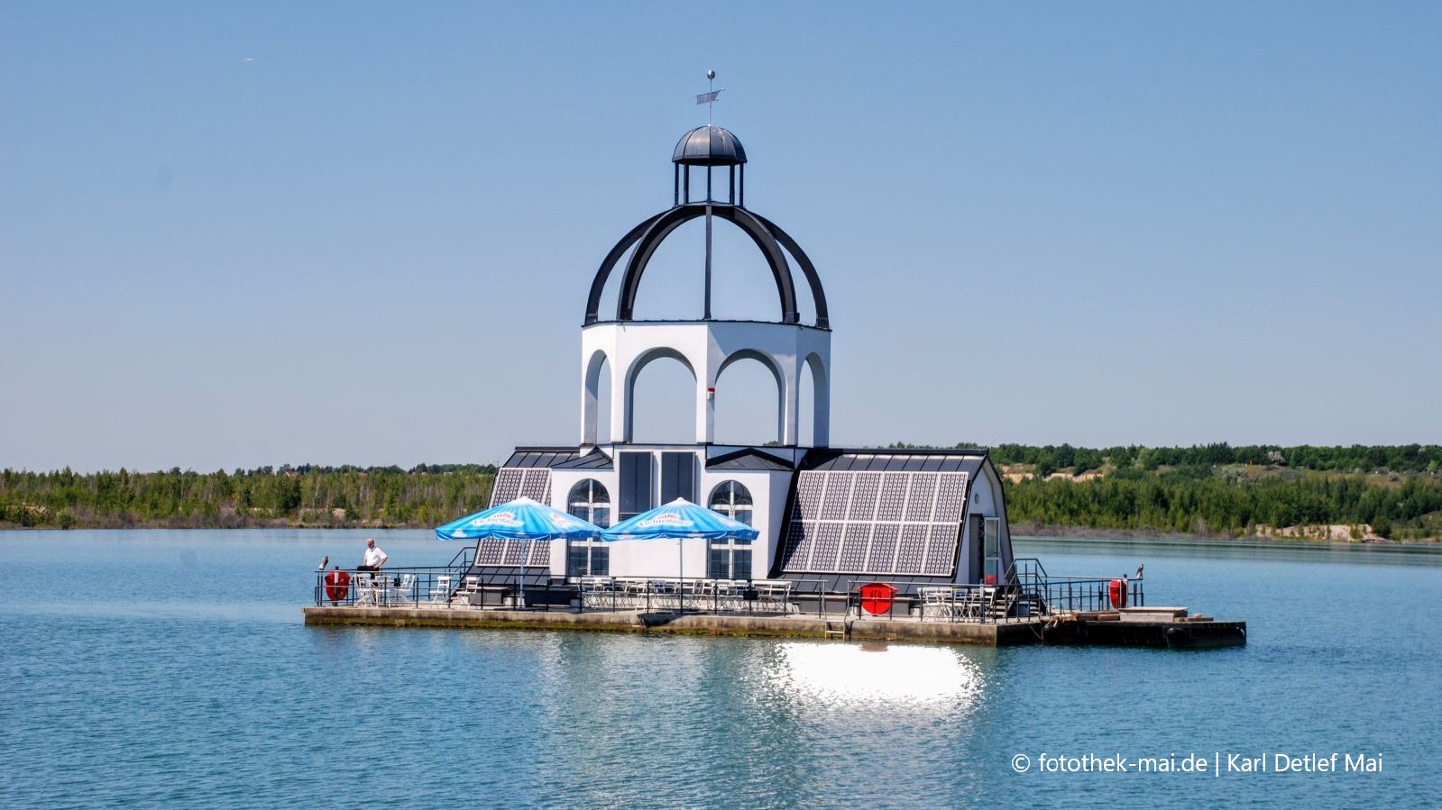 Kunstprojekt Vineta auf dem Störmthaler See