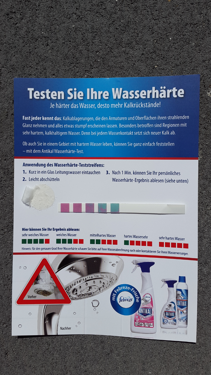 Wasserhärte - Teststreifen