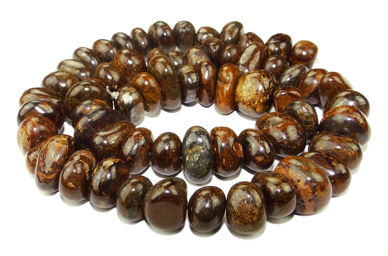 6 mm Edelsteinperlen Strang BRON-4 Bronzit Kugeln ca
