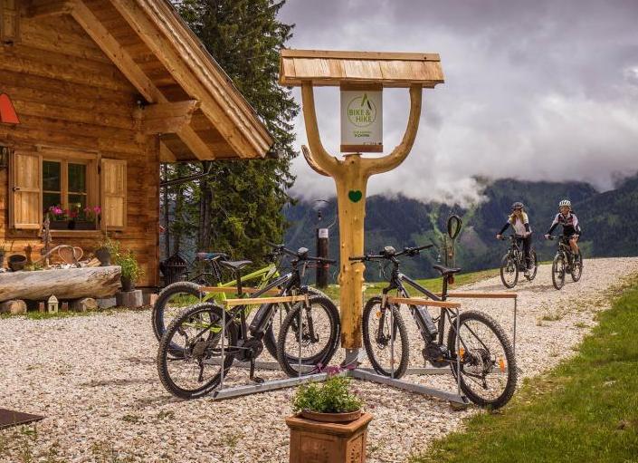A "bike and hike" station