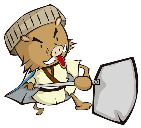 いのしし　キャラクター　イラスト
