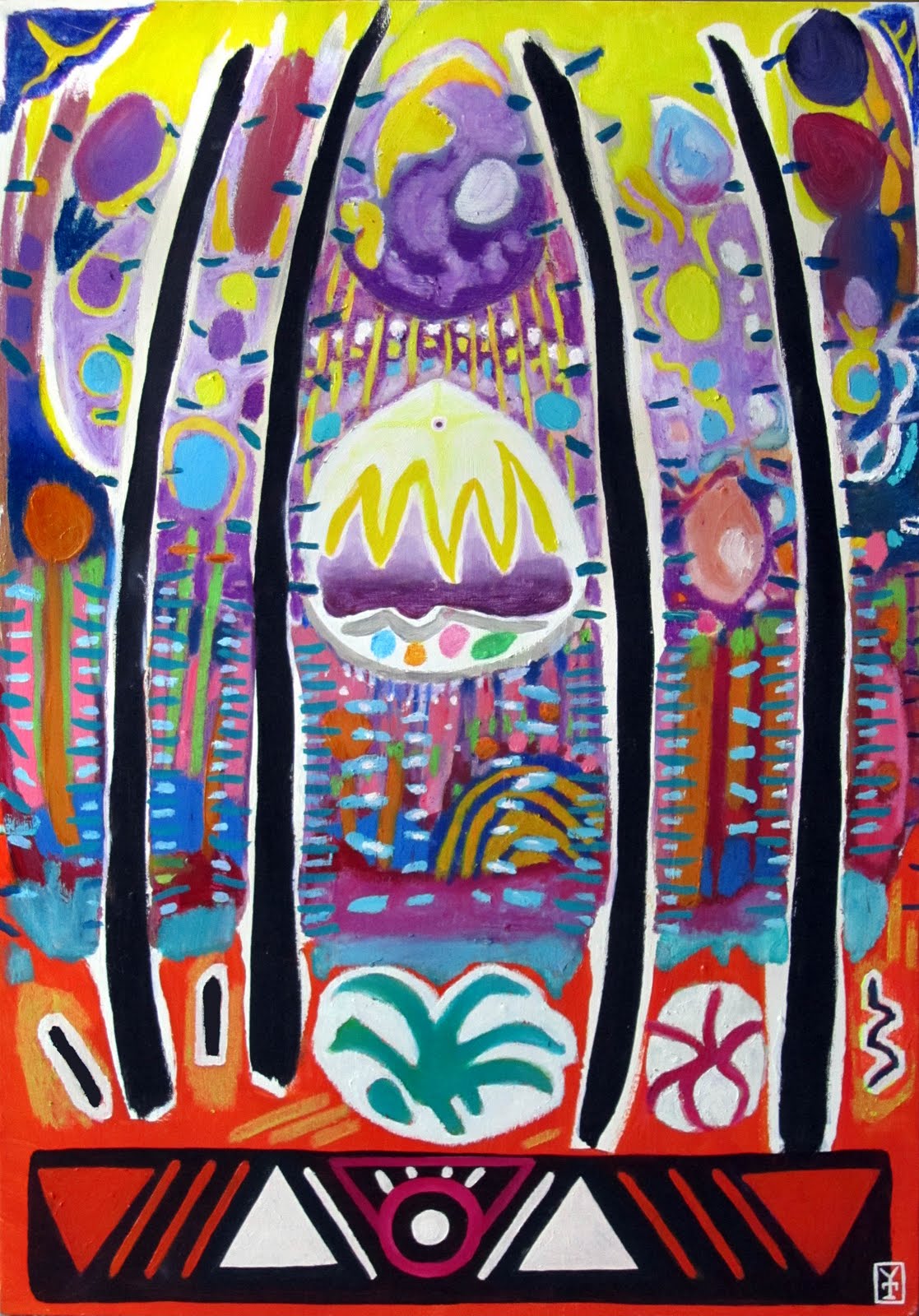 CATHEDRAL - Acrylic and oil pastel on canvas - 32x22inch / 2010 