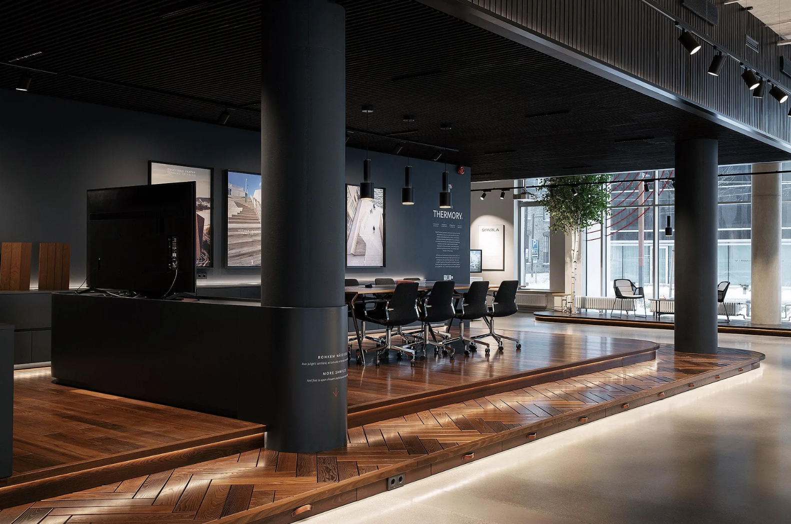 Herringbone by Thermory: parquet en espiga para interiores premium