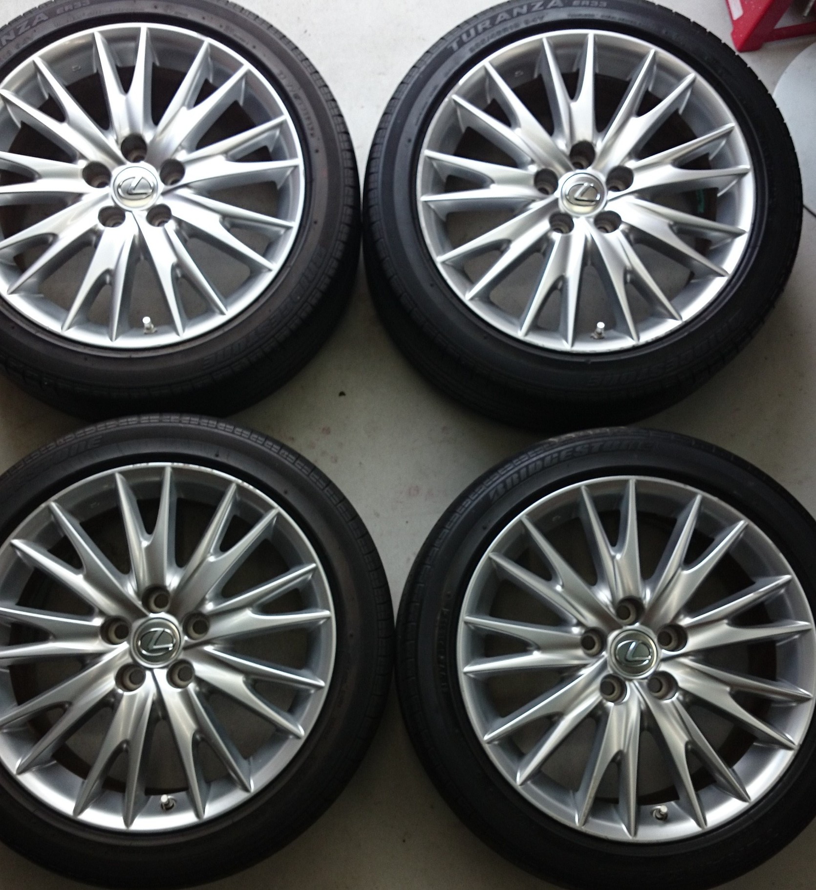 LEXUS　GS　純正　ホイール　レクサス　18インチ レクサス GS 純正 18x8J +45 中古タイヤホイール 4本セット