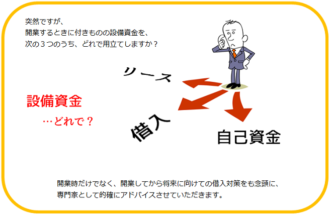 設備資金は、リース？借入？自己資金？