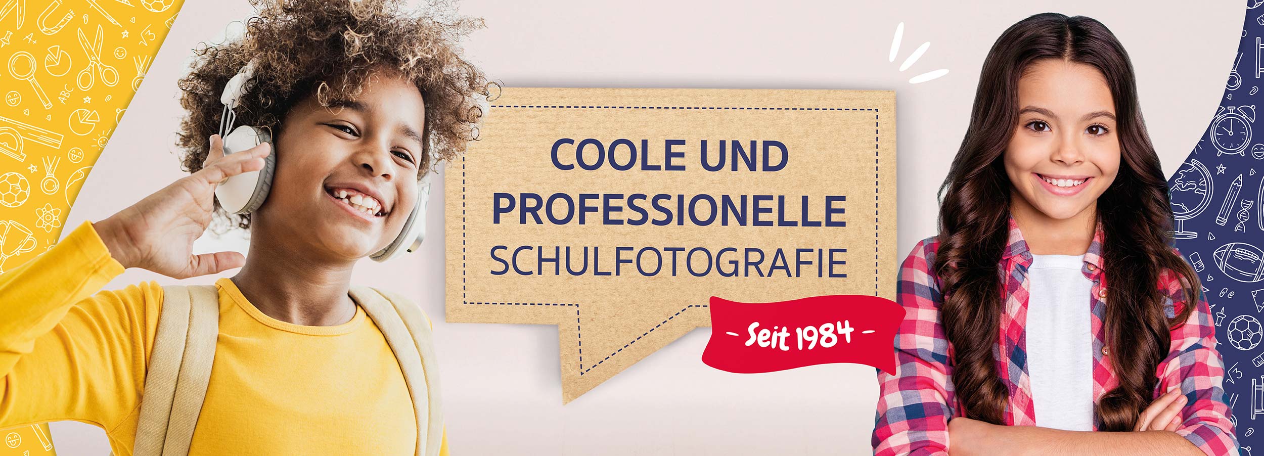 Fröhliche Kinder beim Fotoshooting mit dem Schulfotograf von Junior-Foto