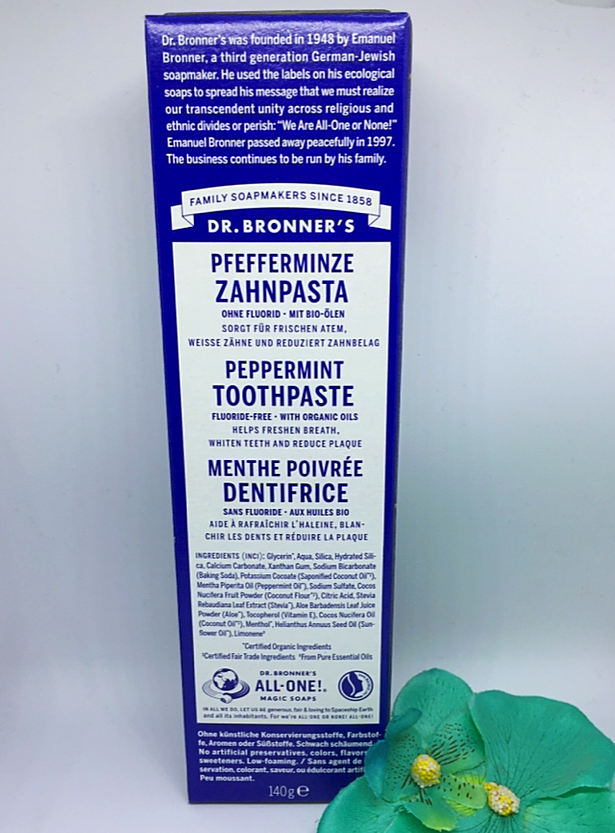 Dr. Bronner's AllOne Zahnpasta Pfefferminze Die Zahnpasta, die alles