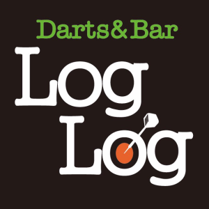 Darts＆Bar Log Log (ダーツアンドバー ログログ)　ロゴマーク　TEL089-933-8622　〒790-0002 愛媛県松山市二番町1-6-10 Reon２番町2F