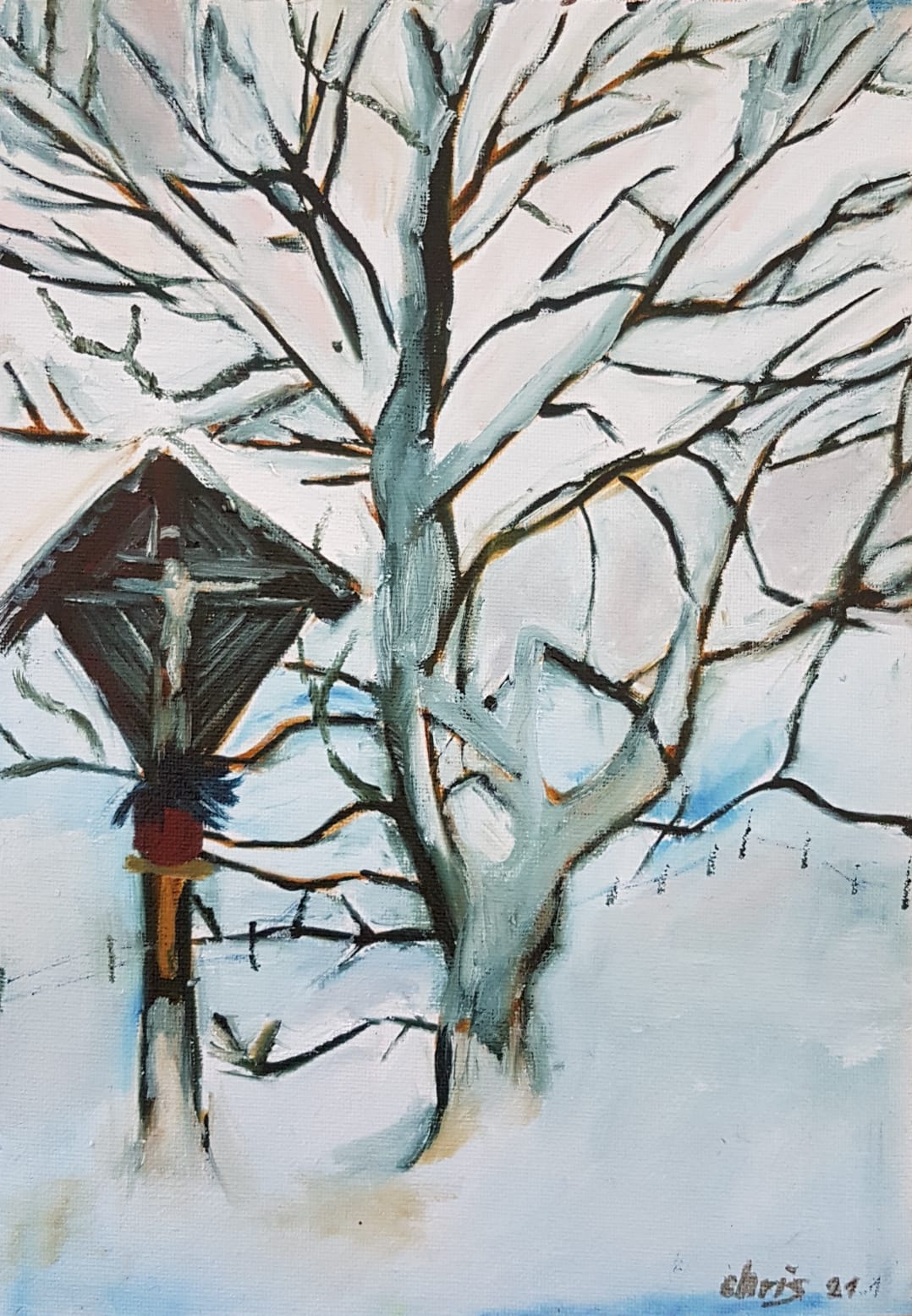 in Lechtal, 30x20 cm, Öl/ Leinwand