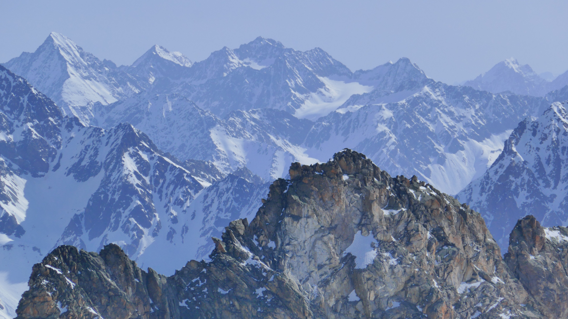 Seekogel, am Horizont Schrankogel, Ruderhofspitze und Habicht