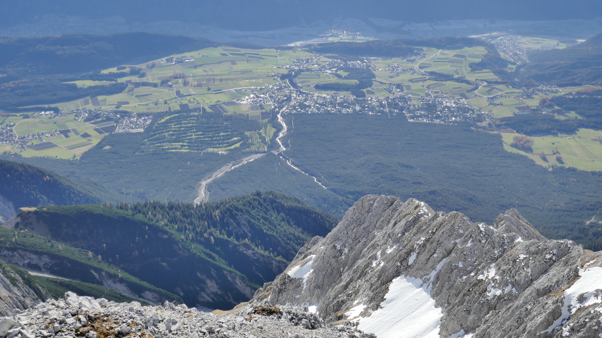 Schoßkopfgrat, unten Obermieming und Barwies