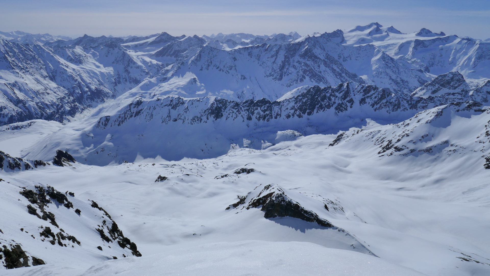 Nach Südosten zu Brunnenkögeln und Wildspitze