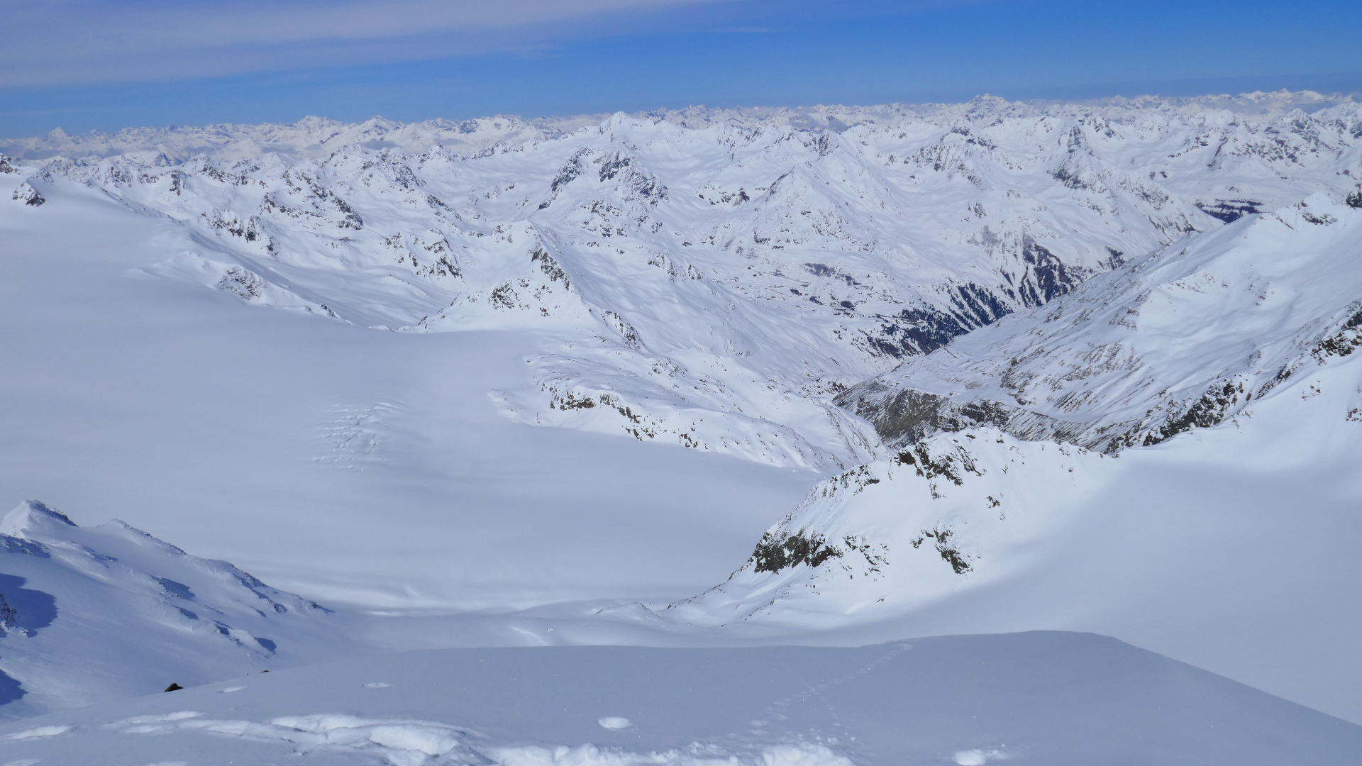 Nach Westen ins hinterste Kaunertal sowie Samnaun und Silvretta