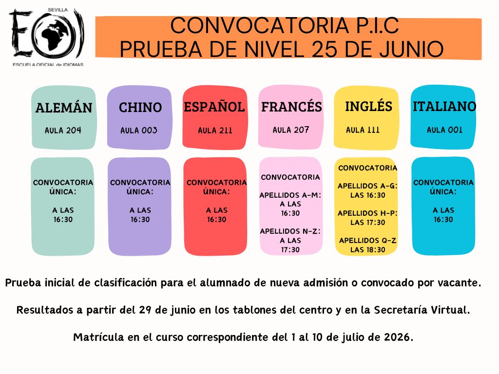 CONVOCATORIA PIC