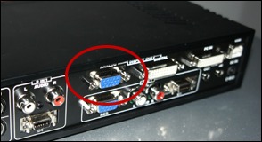 VGA out where we have to plug!