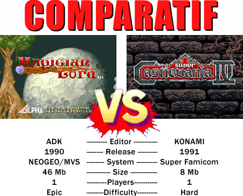 Magician Lord VS Super Castlevania IV