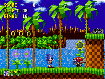 Sonic used to be a tough opponent for Mario... back then.